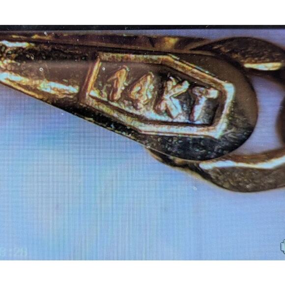 Estate Milor Italy 14K Yellow Gold Figaro Chain Bracelet Paperclip 7.5” .81g - Picture 4 of 7